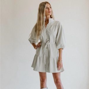 Faux leather buttoned down dress like NEW